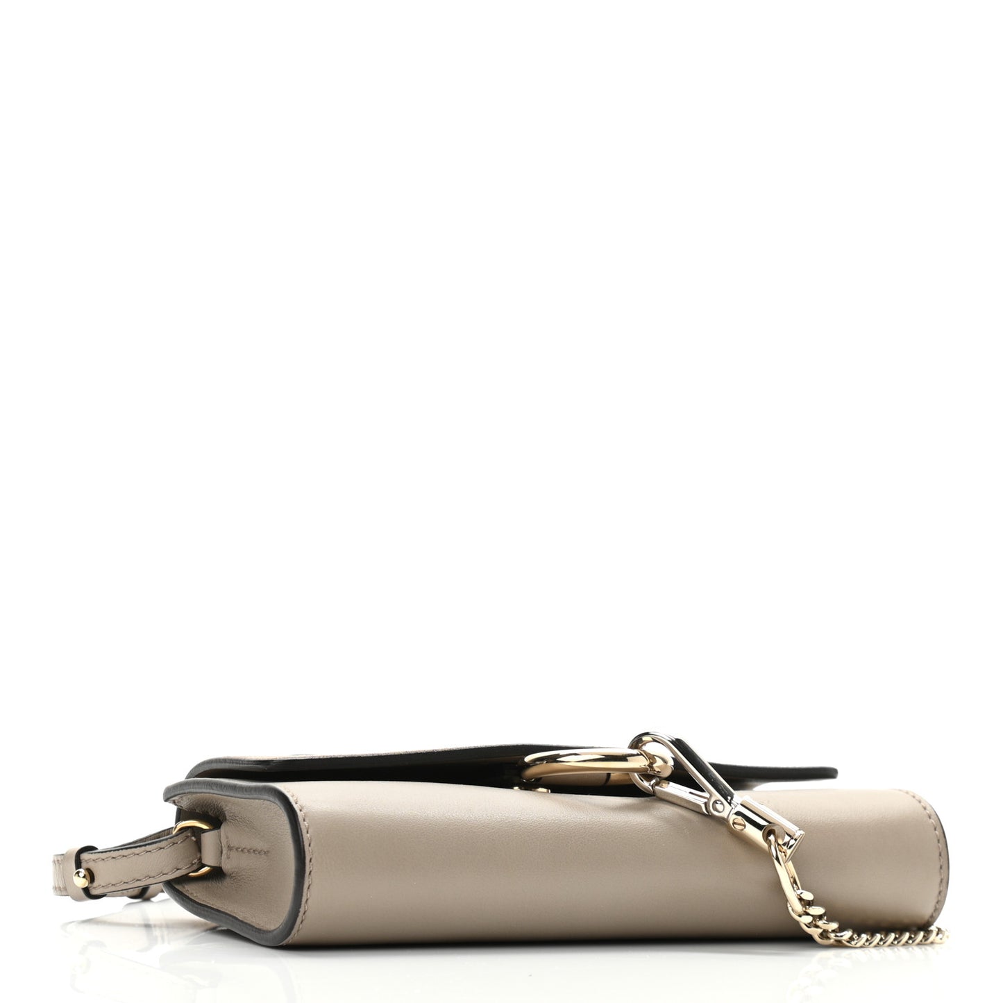 Suede Calfskin Mini Faye Shoulder Bag Motty Grey