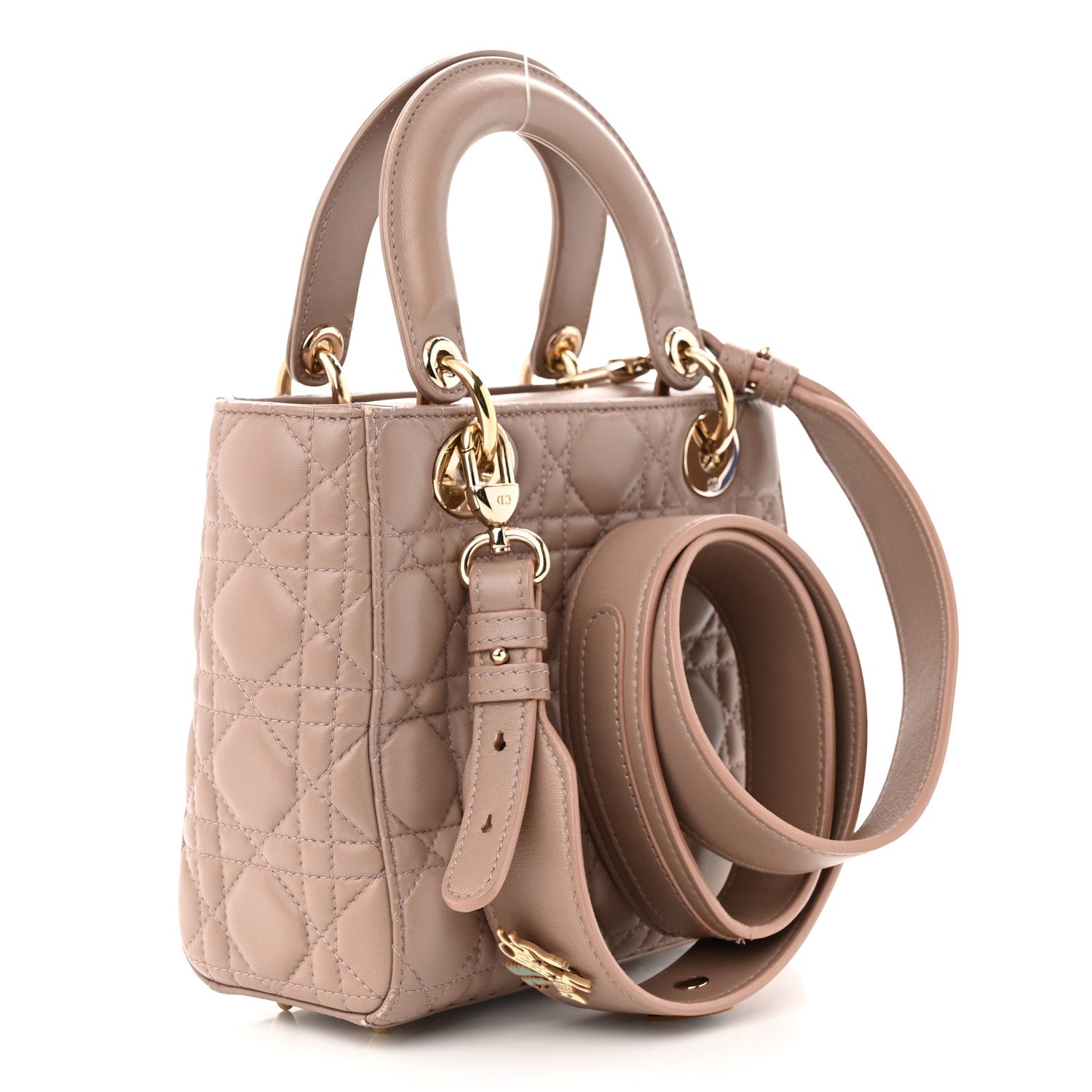 Christian Dior Lambskin Cannage Small Lucky Badges My Lady Dior Fard 3 of 17