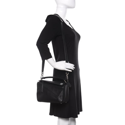 Loewe Calfskin Small Puzzle Bag Black 2 of 10