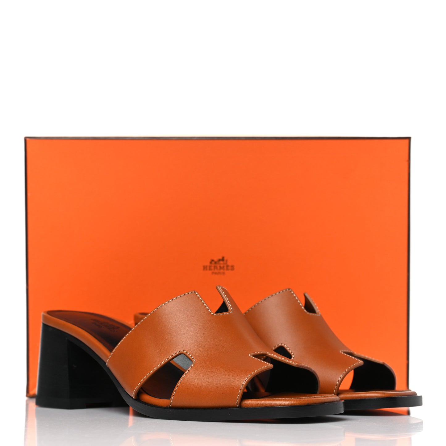 Calfskin Helia 60 Sandals 38.5 Gold