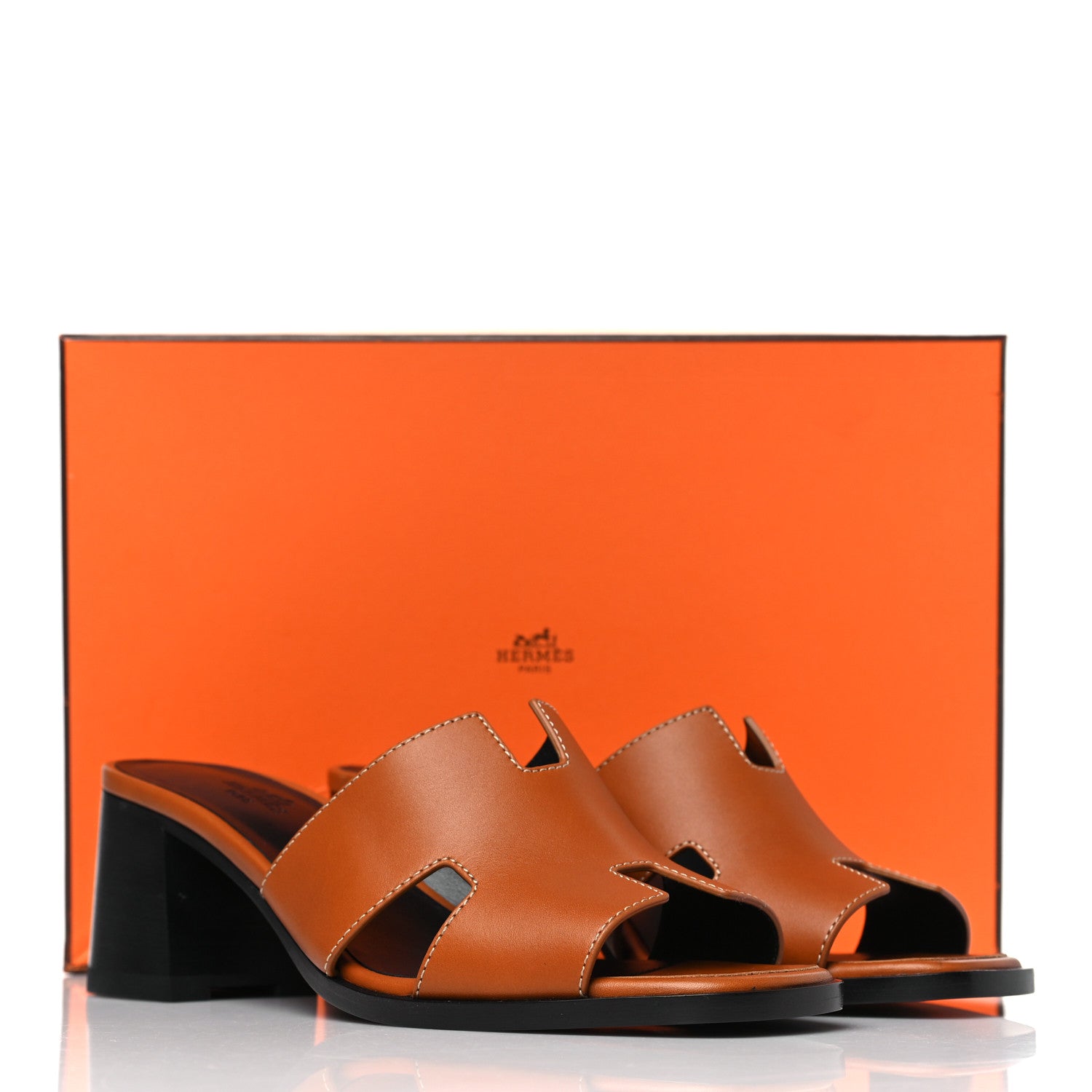 Hermes Calfskin Helia 60 Sandals 38.5 Gold 9 of 9