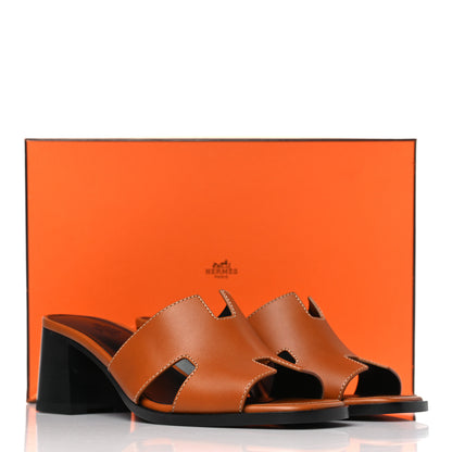 Hermes Calfskin Helia 60 Sandals 38.5 Gold 9 of 9