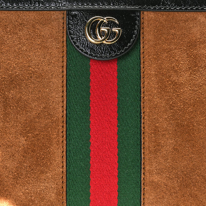 Gucci Suede Patent Web Small Ophidia Chain Shoulder Bag Nocciola Black 8 of 10