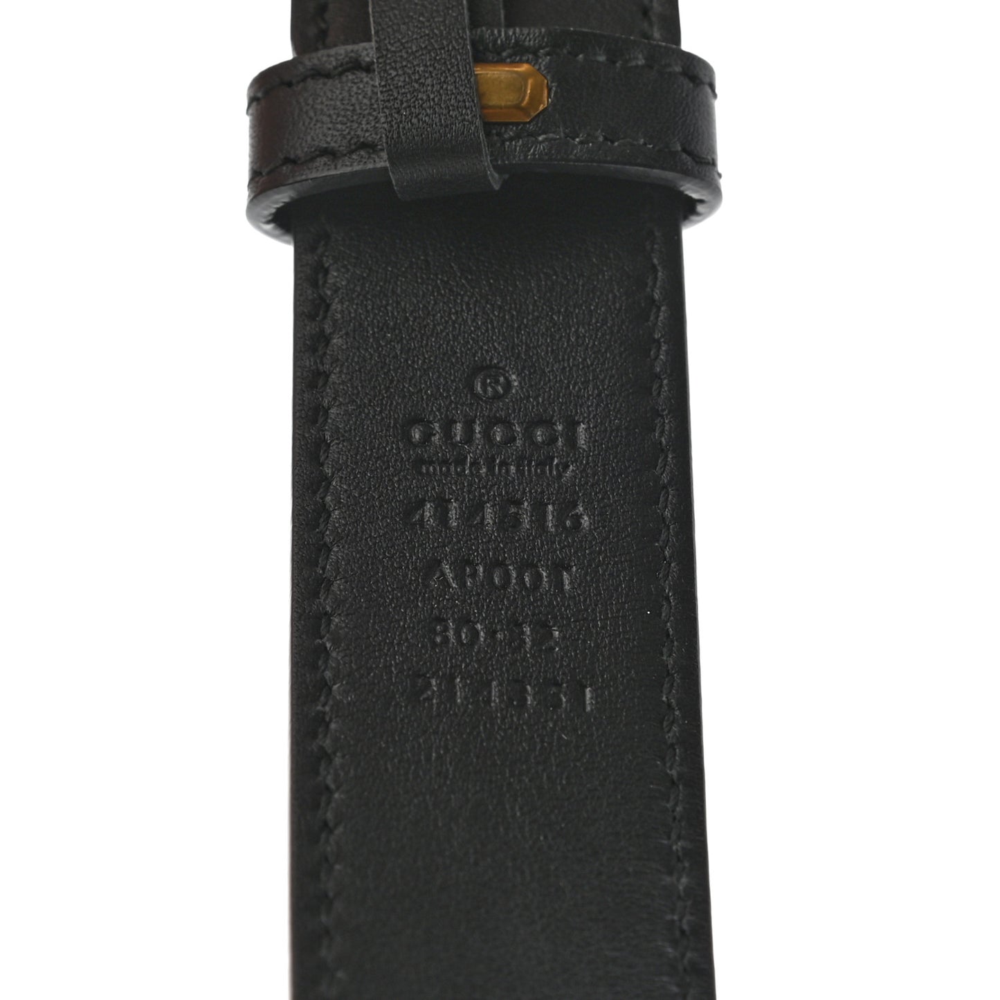 Calfskin Double G 30mm Belt 80 32 Black