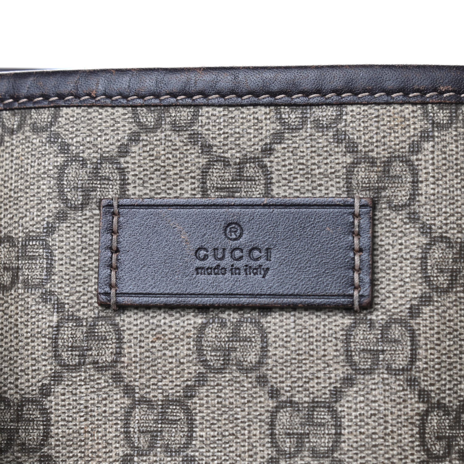 Gucci GG Supreme Monogram Medium Zippered Shopping Tote Dark Brown 12 of 20