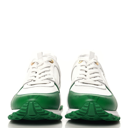 Louis Vuitton Calfskin Monogram Run Away Sneakers 37 White Green 3 of 9