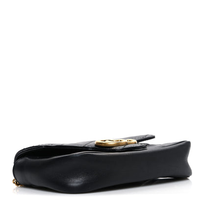 Gucci Calfskin Matelasse Super Mini GG Marmont Shoulder Bag Black 4 of 10