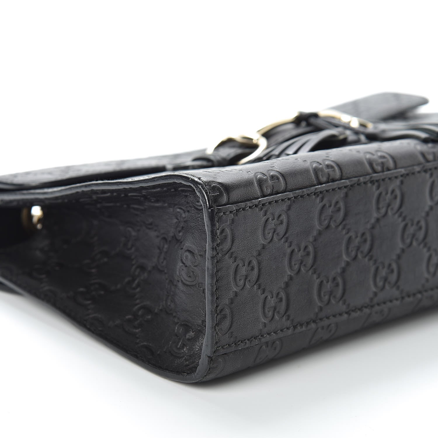Gucci Guccissima Medium Emily Chain Shoulder Bag Black 5 of 10