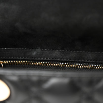 Christian Dior Lambskin Cannage Medium Lady Dior Black 15 of 16