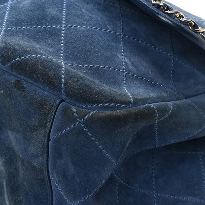 Chanel x Pharrell Williams Suede Lambskin XXL Flap Bag Navy 11 of 14