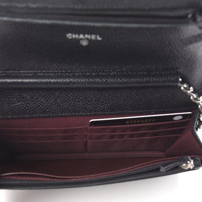 Chanel Caviar Quilted Wallet On Chain WOC Black 5 of 9