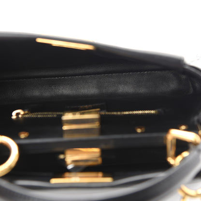 Fendi Nappa Mini Peekaboo Iconic Satchel Black 5 of 10