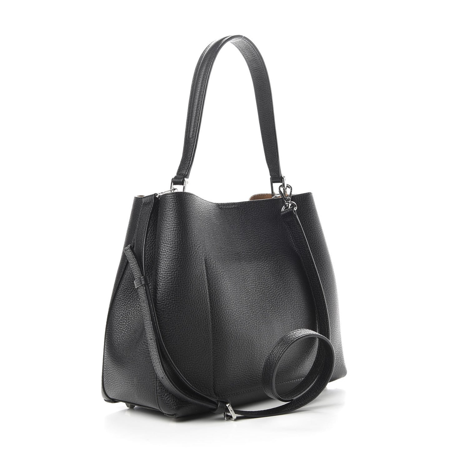 Grained Calfskin Medium Sarah Hobo Black