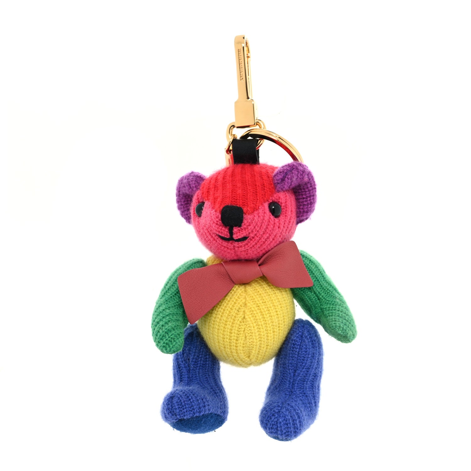 Burberry Cashmere Knit Rainbow Thomas Bear Bag Charm Multicolor 1 of 3