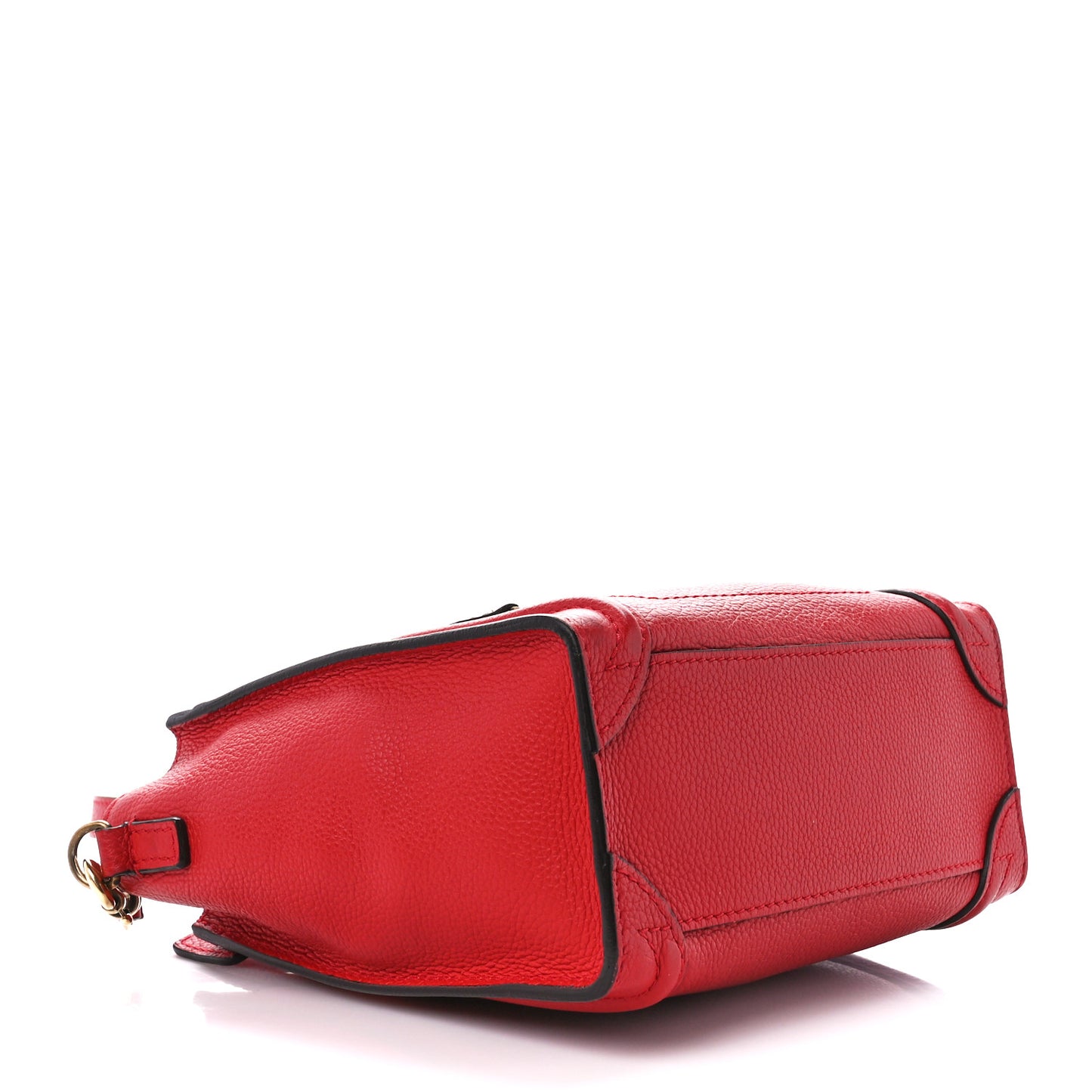 Drummed Calfskin Nano Luggage Coquelicot
