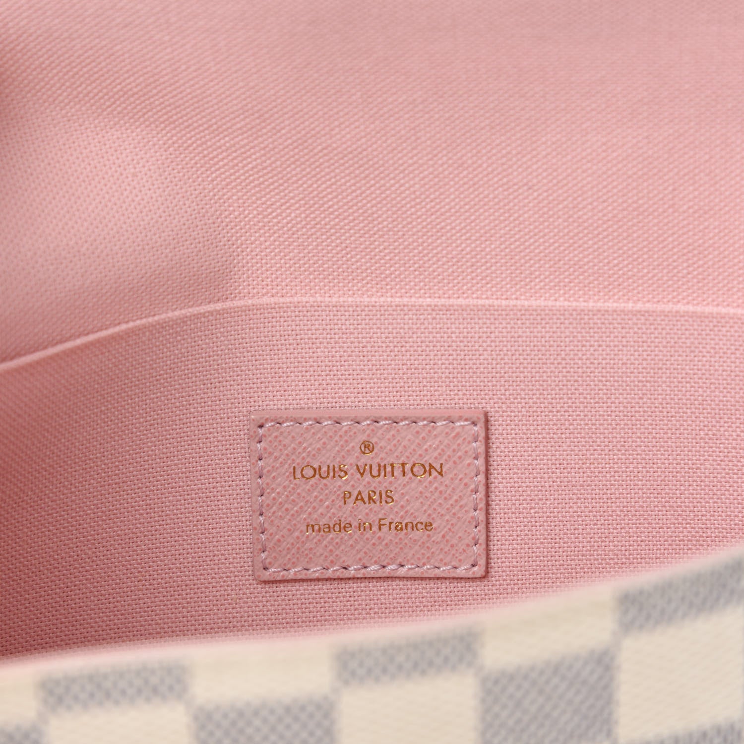 Louis Vuitton Damier Azur Pochette Felicie Chain Wallet Rose Ballerine 9 of 12