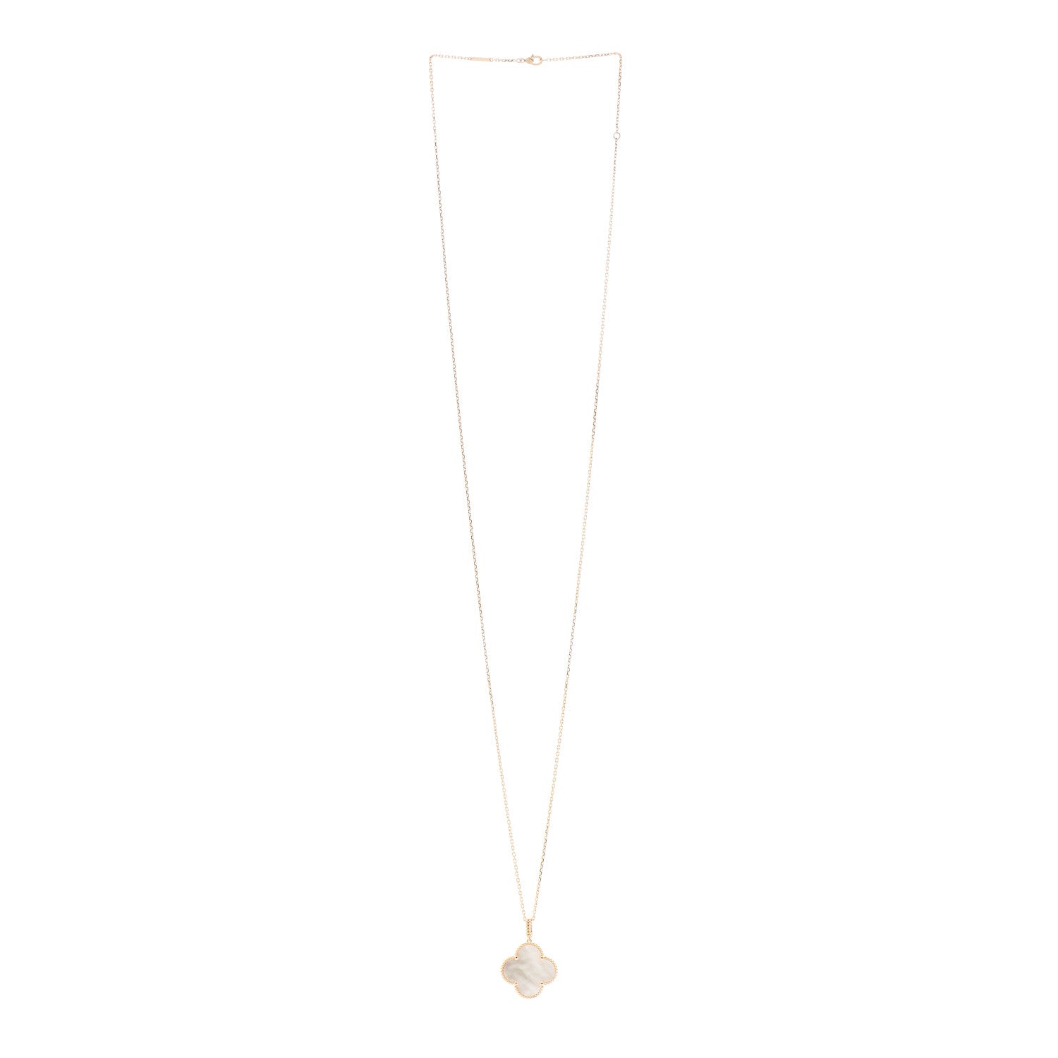Van Cleef & Arpels 18K Yellow Gold Mother of Pearl Magic Alhambra Long Necklace 3 of 7