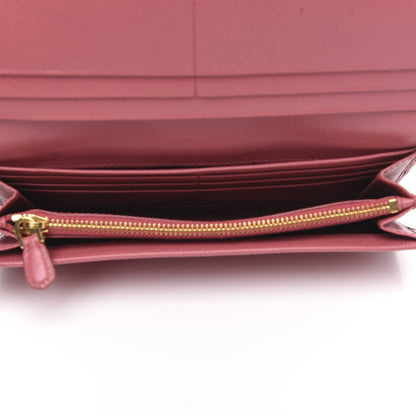 Prada Saffiano Bow Continental Wallet Peonia 5 of 12