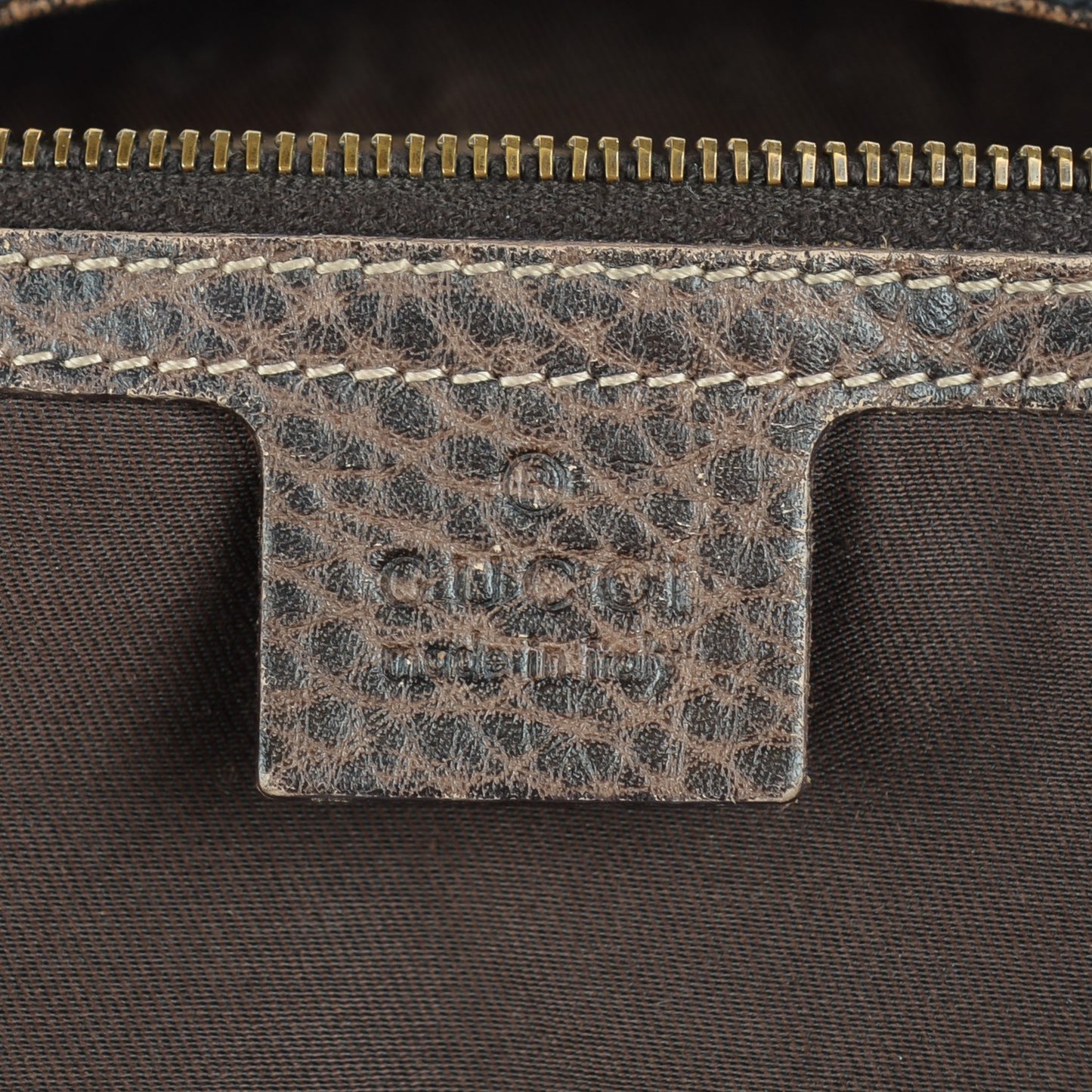 Guccissima New Pelham Satchel Brown