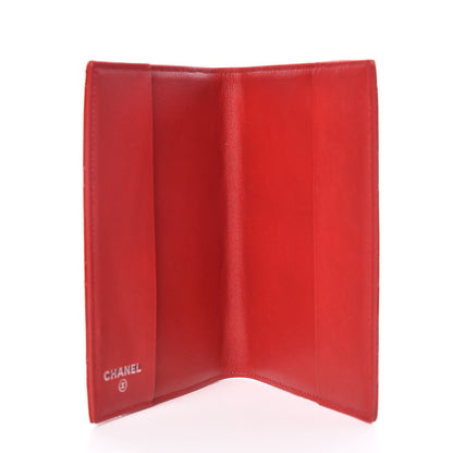 Chanel Patent Calfskin Quilted Passport Holder Red 5 of 8