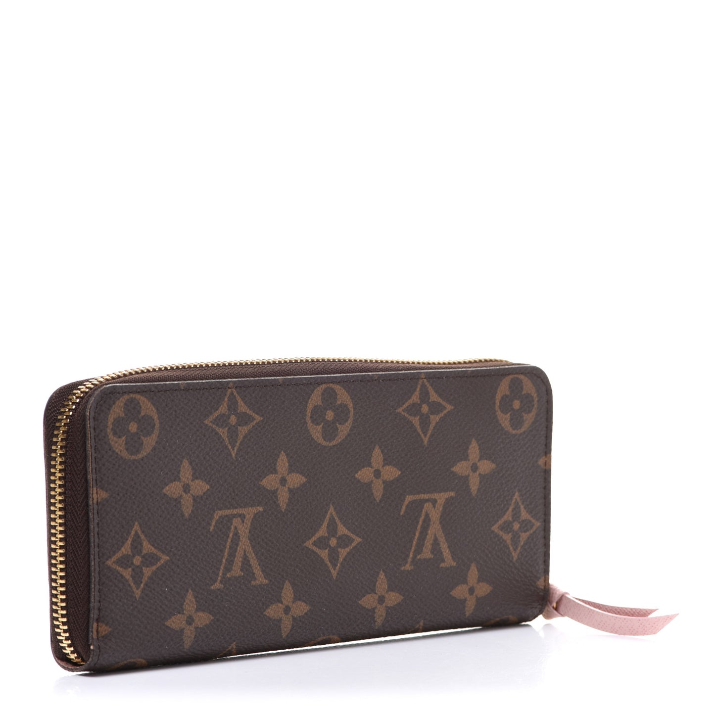 Monogram Clemence Wallet Rose Ballerine