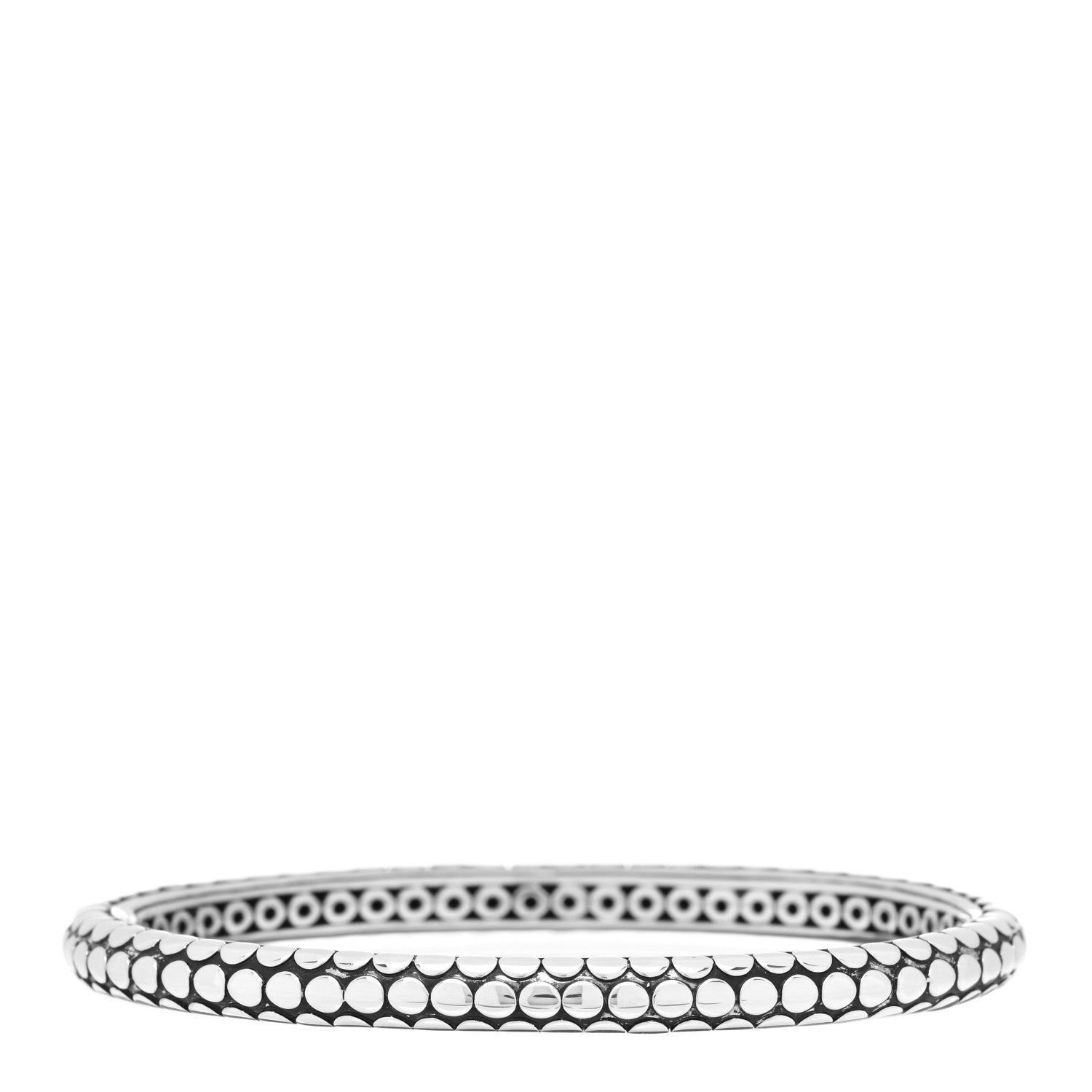 John Hardy Sterling Silver 6mm Dot Bangle Bracelet 2 of 4
