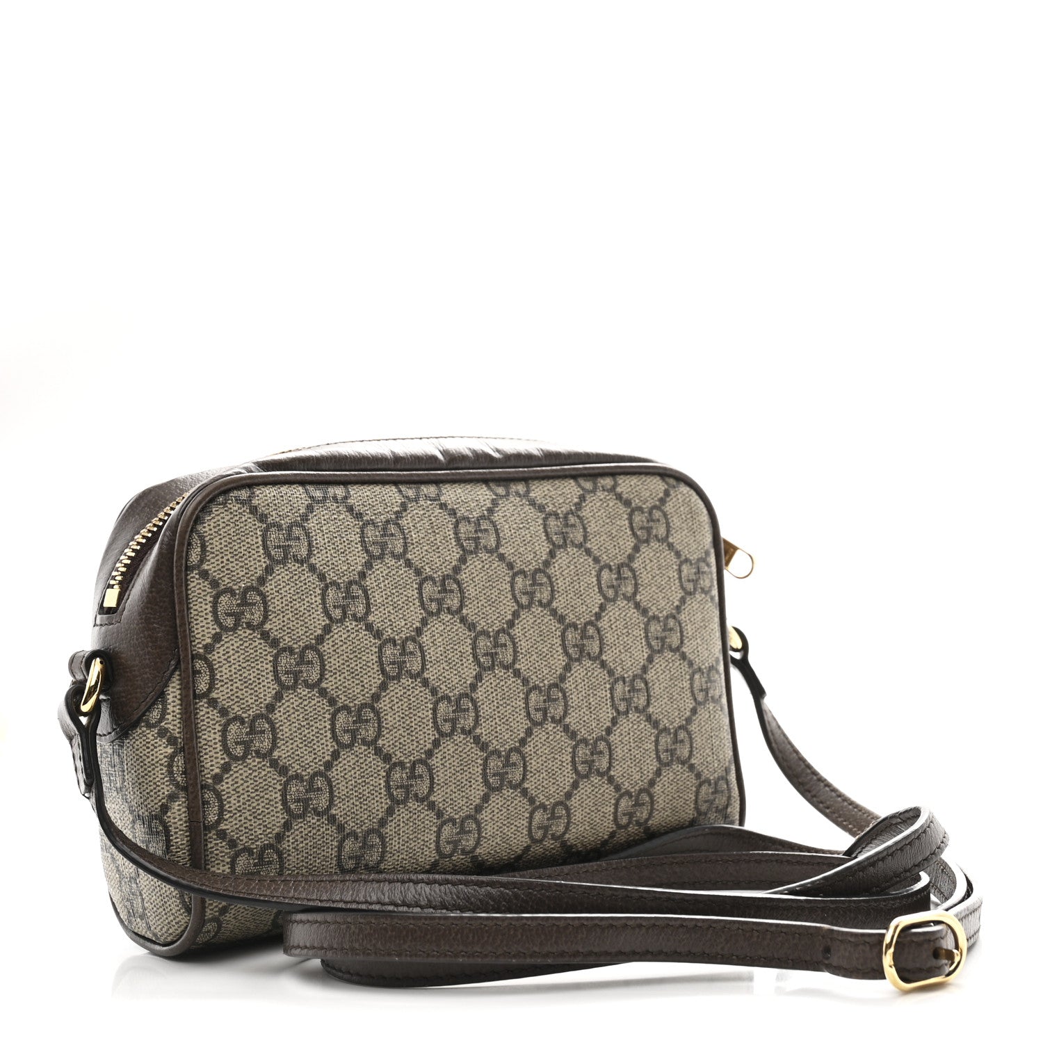 Gucci GG Supreme Monogram Textured Calfskin Super Mini Ophidia Shoulder Bag Beige Ebony New Acero 3 of 10