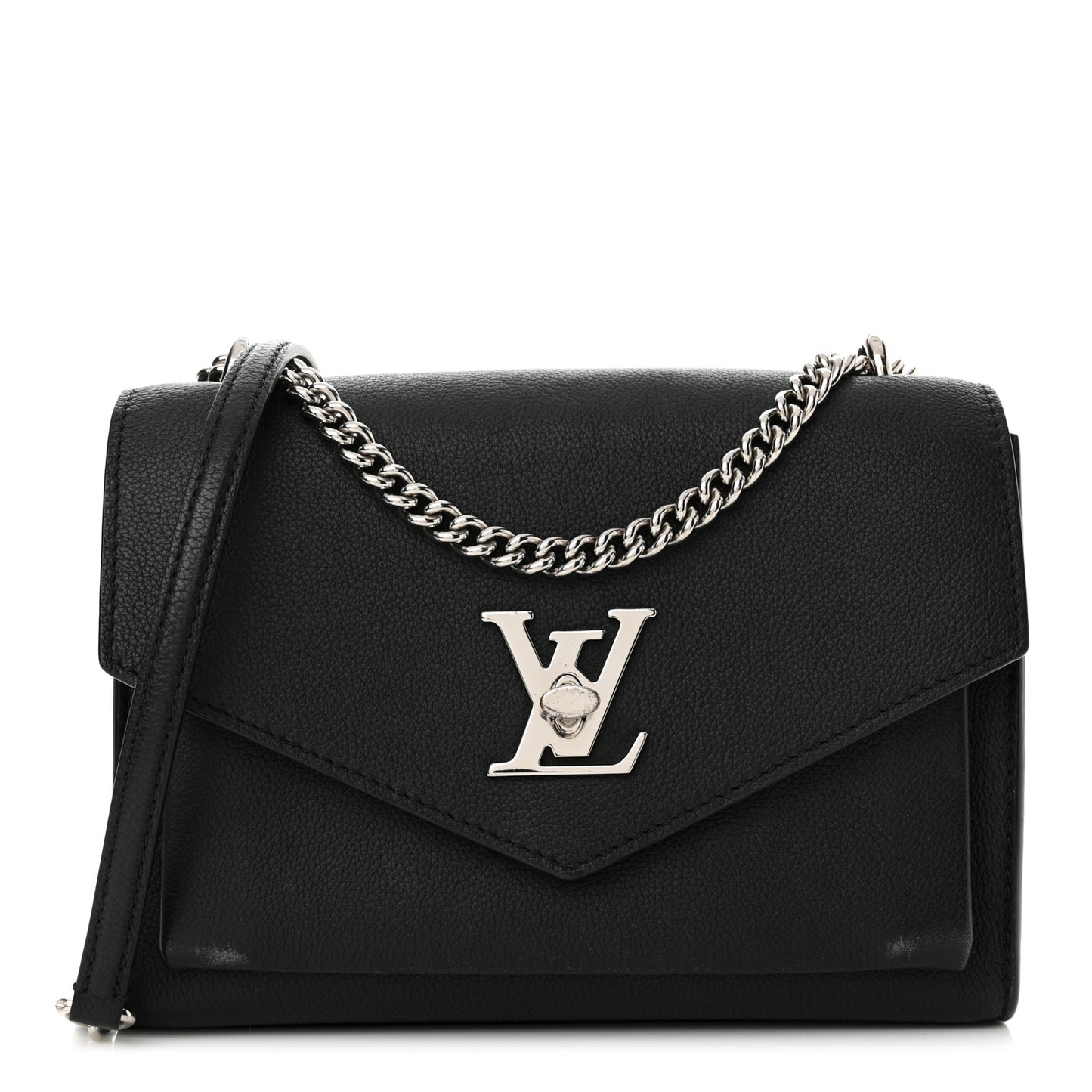 Soft Calfskin My Lockme Chain Bag BB Black