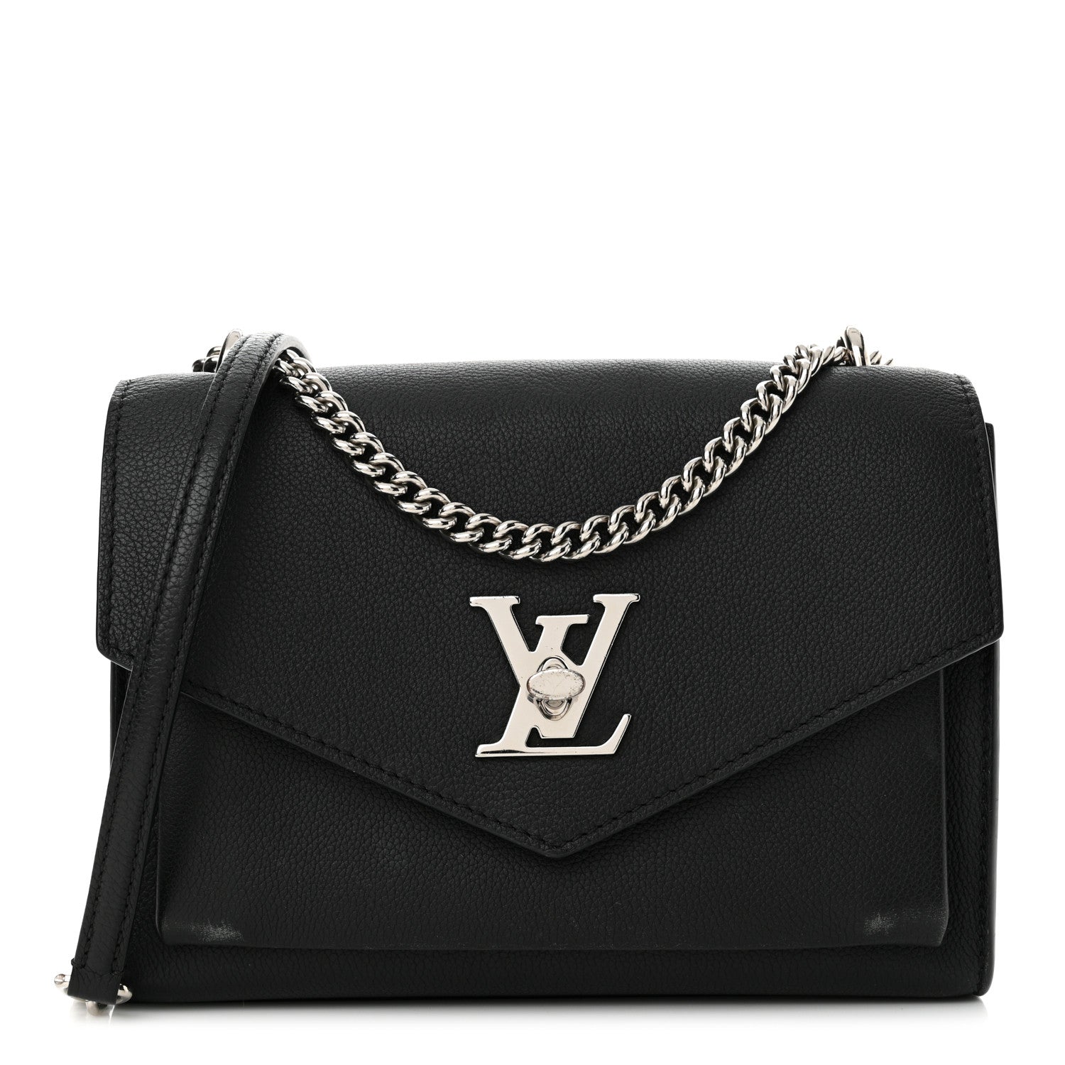 Louis Vuitton Soft Calfskin My Lockme Chain Bag BB Black 1 of 16