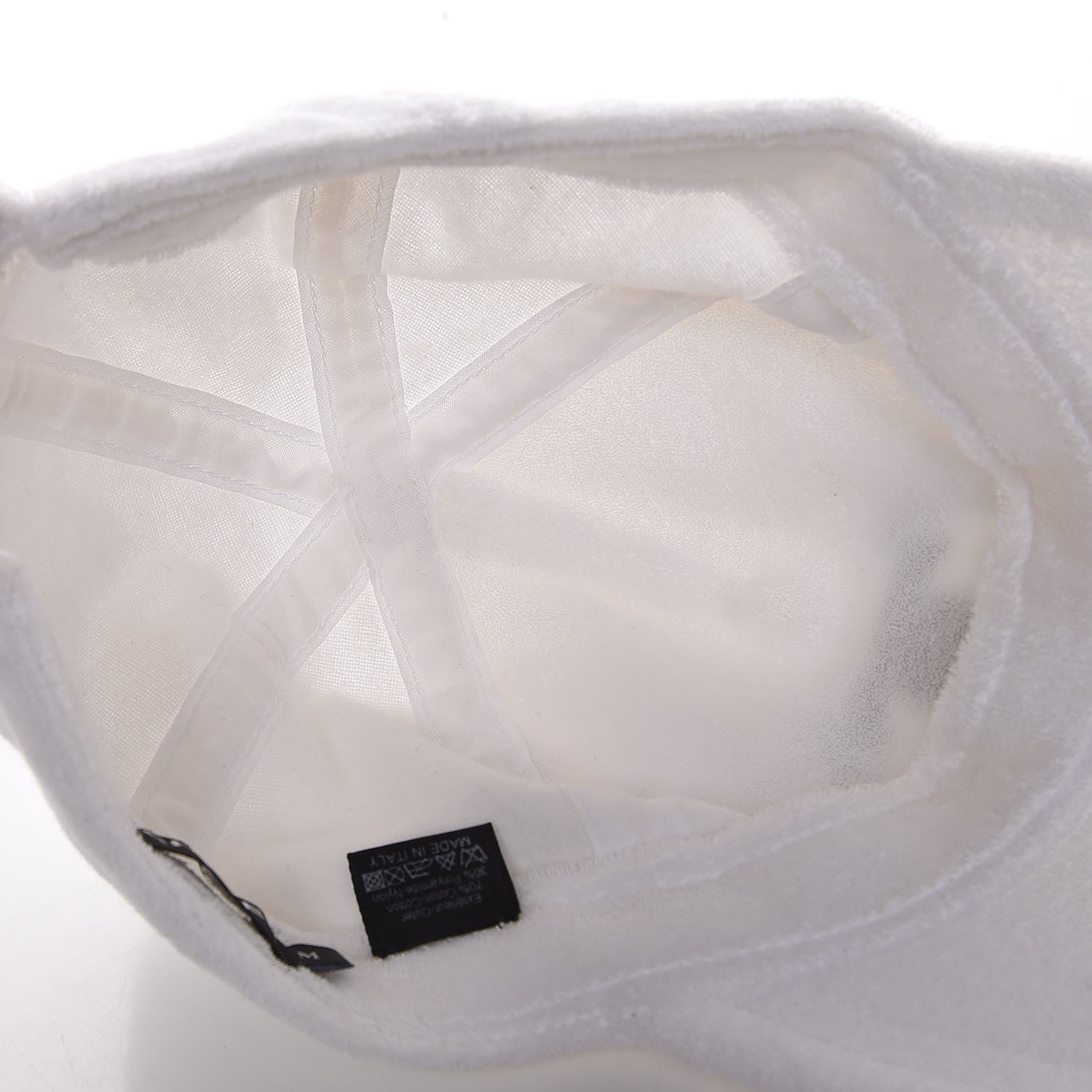 Chanel Terry Cotton CC Logo Hat Cap M White 4 of 6