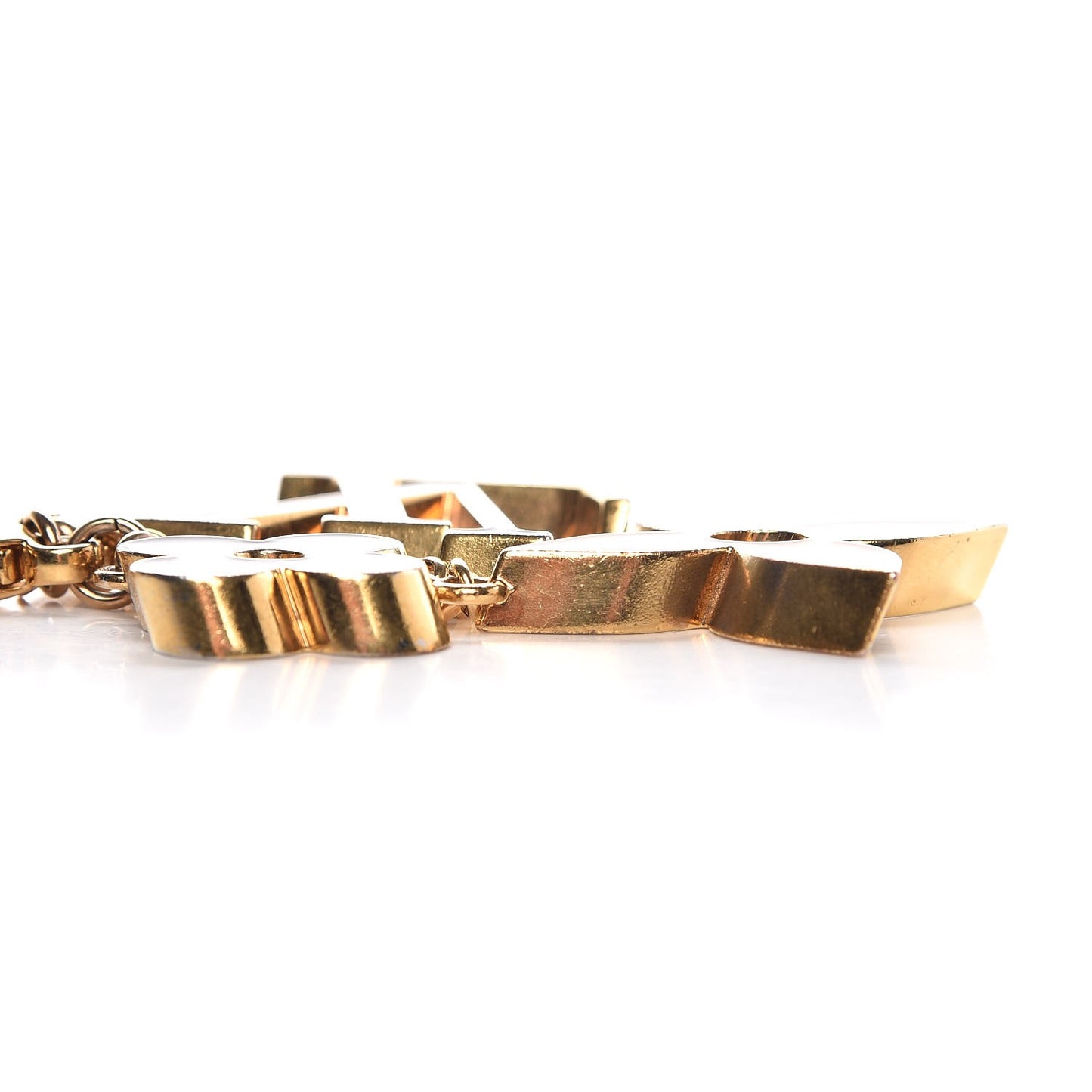 Fleur De Monogram Bag Charm Dore