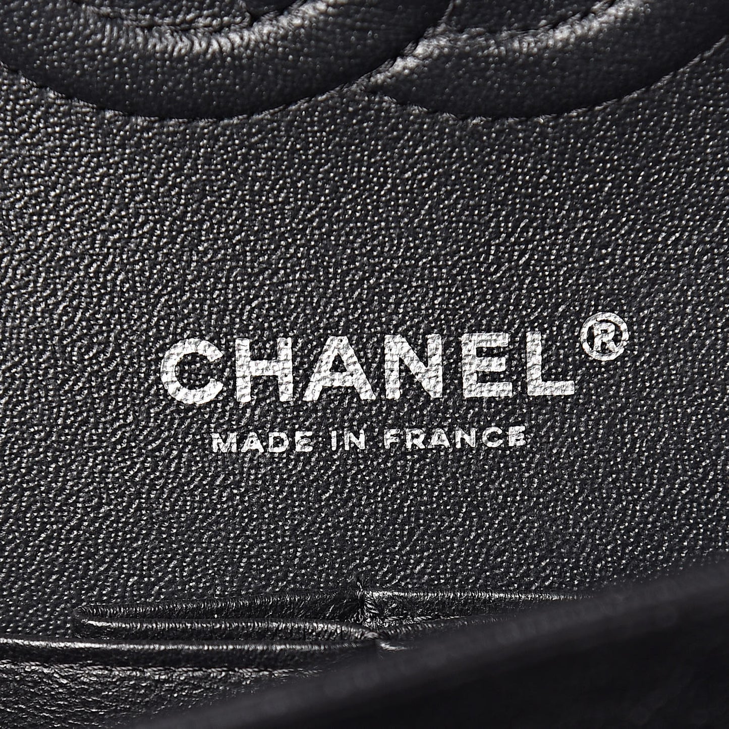 Crumpled Calfskin Quilted Medium Double Flap So Black