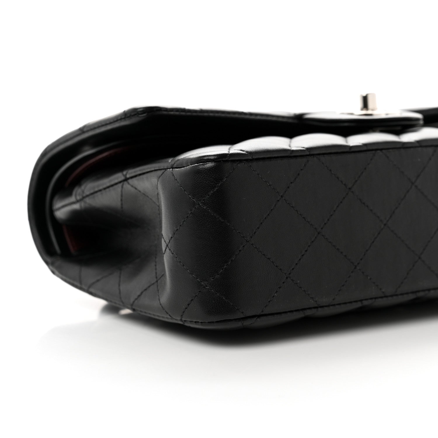 Chanel Lambskin Quilted Medium Double Flap Black 8 of 9