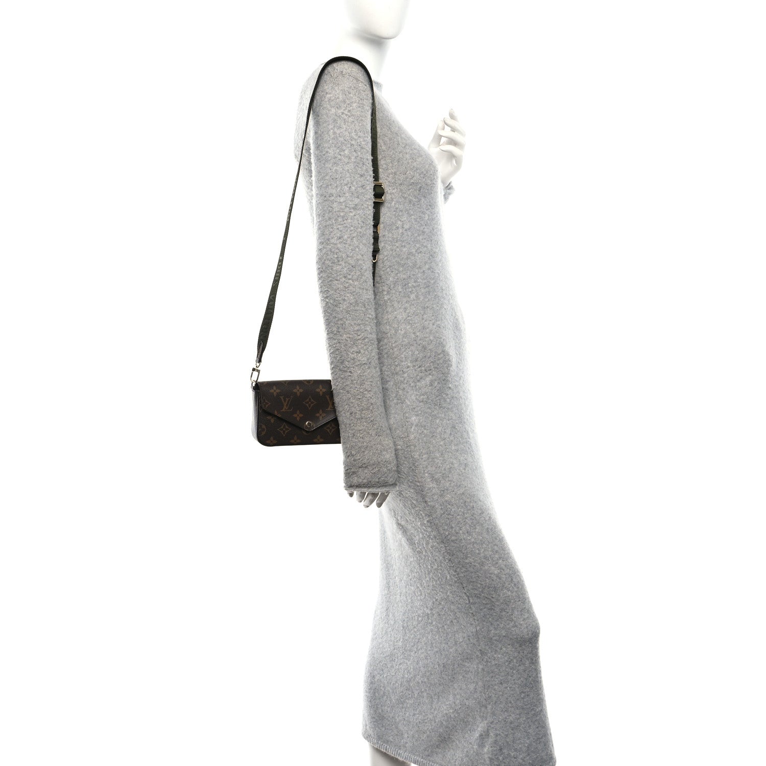 Louis Vuitton Monogram Felicie Strap & Go Kaki 2 of 10