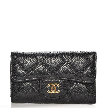 Chanel Caviar Quilted 6 Key Holder Black 1 of 8