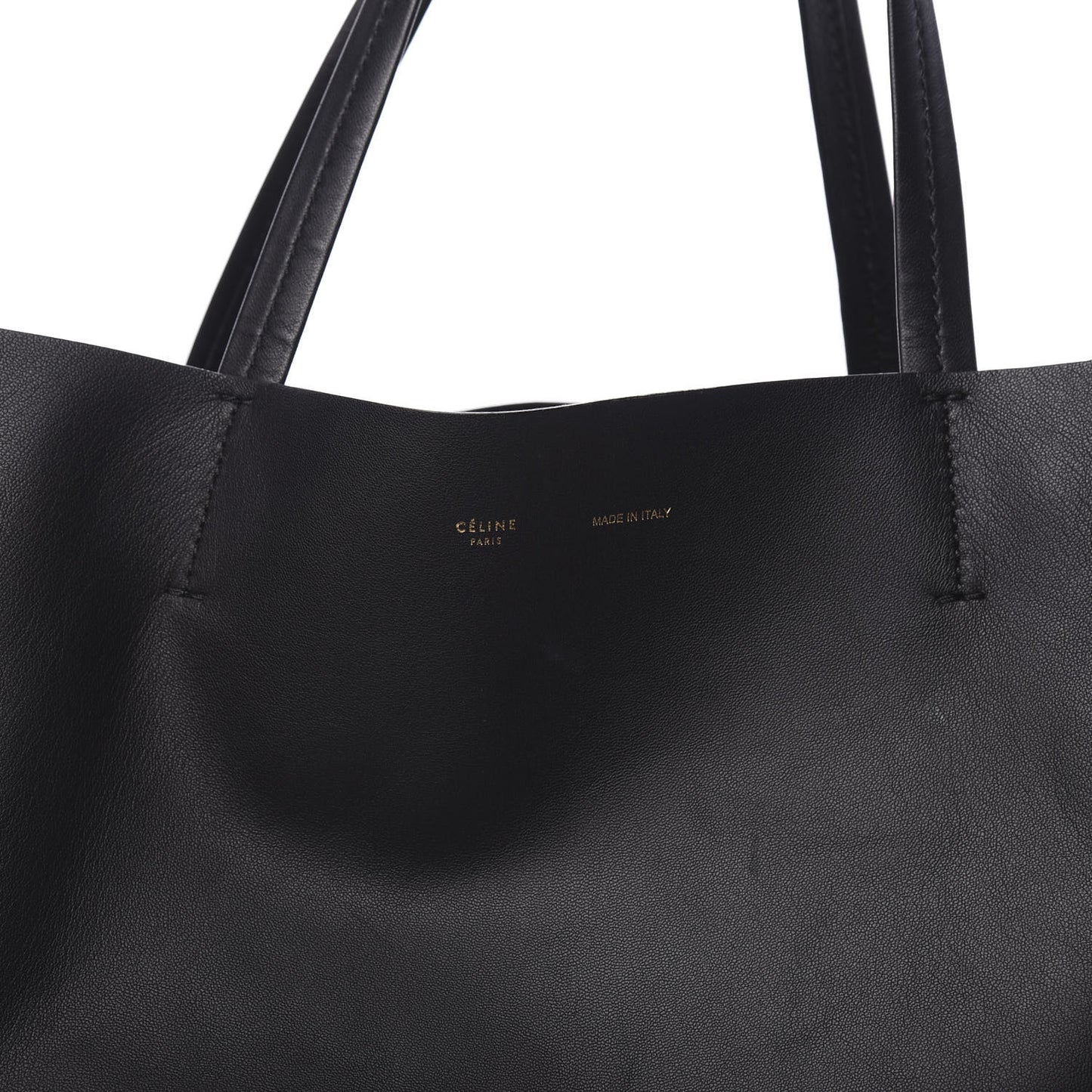 Lambskin Horizontal Cabas Black
