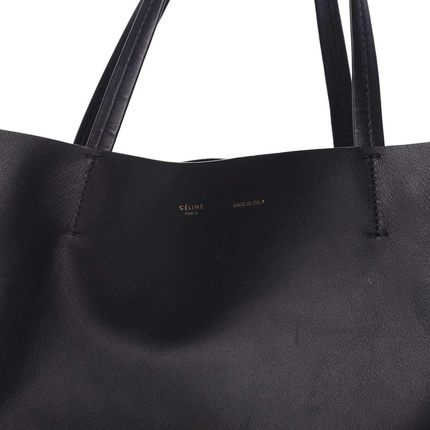 Celine Lambskin Horizontal Cabas Black 17 of 18