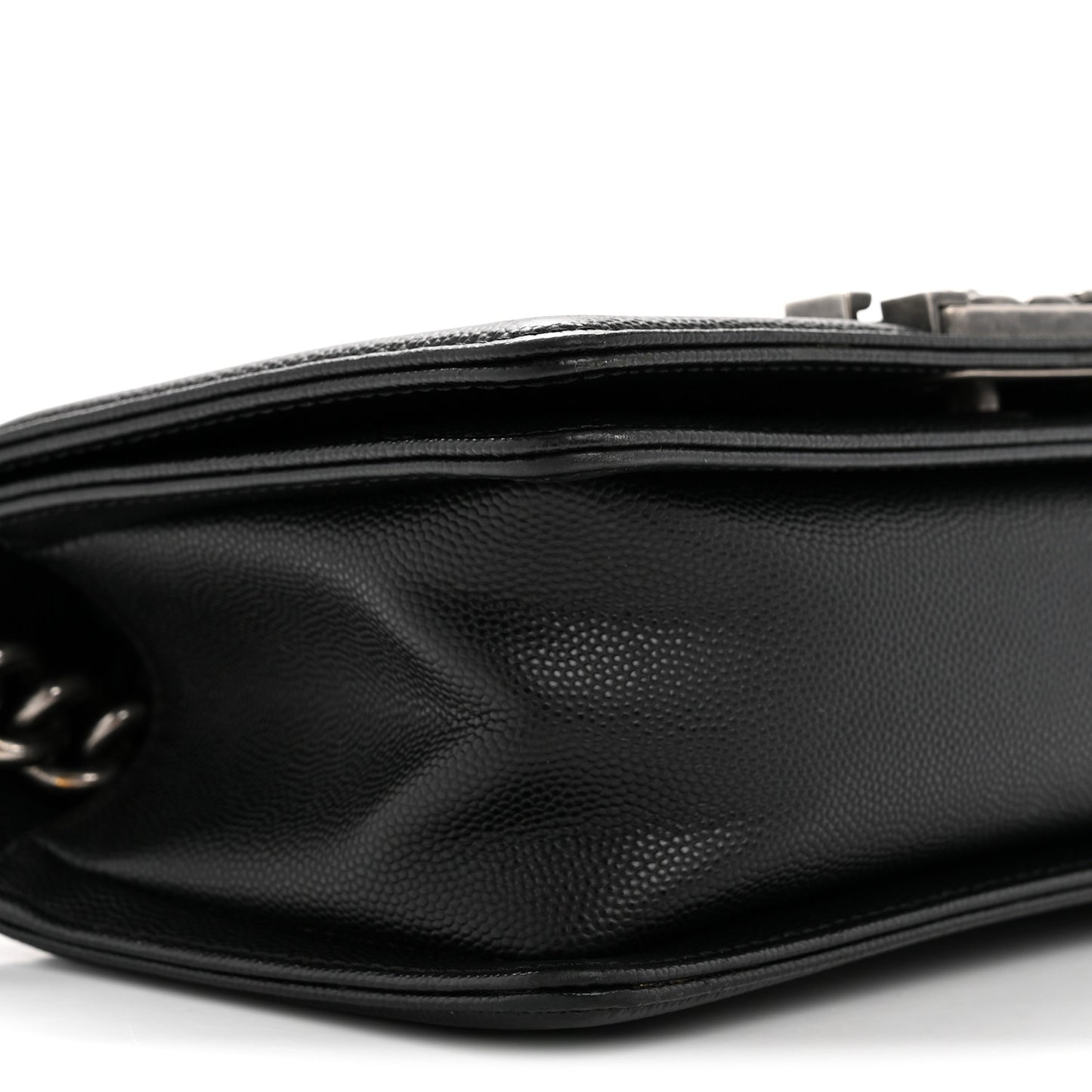 Caviar Quilted Small Boy Flap Black