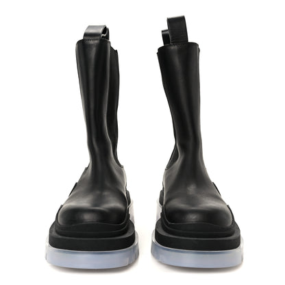 Bottega Veneta Calfskin The Tire Chelsea Boots 37 Black Transparent 3 of 9