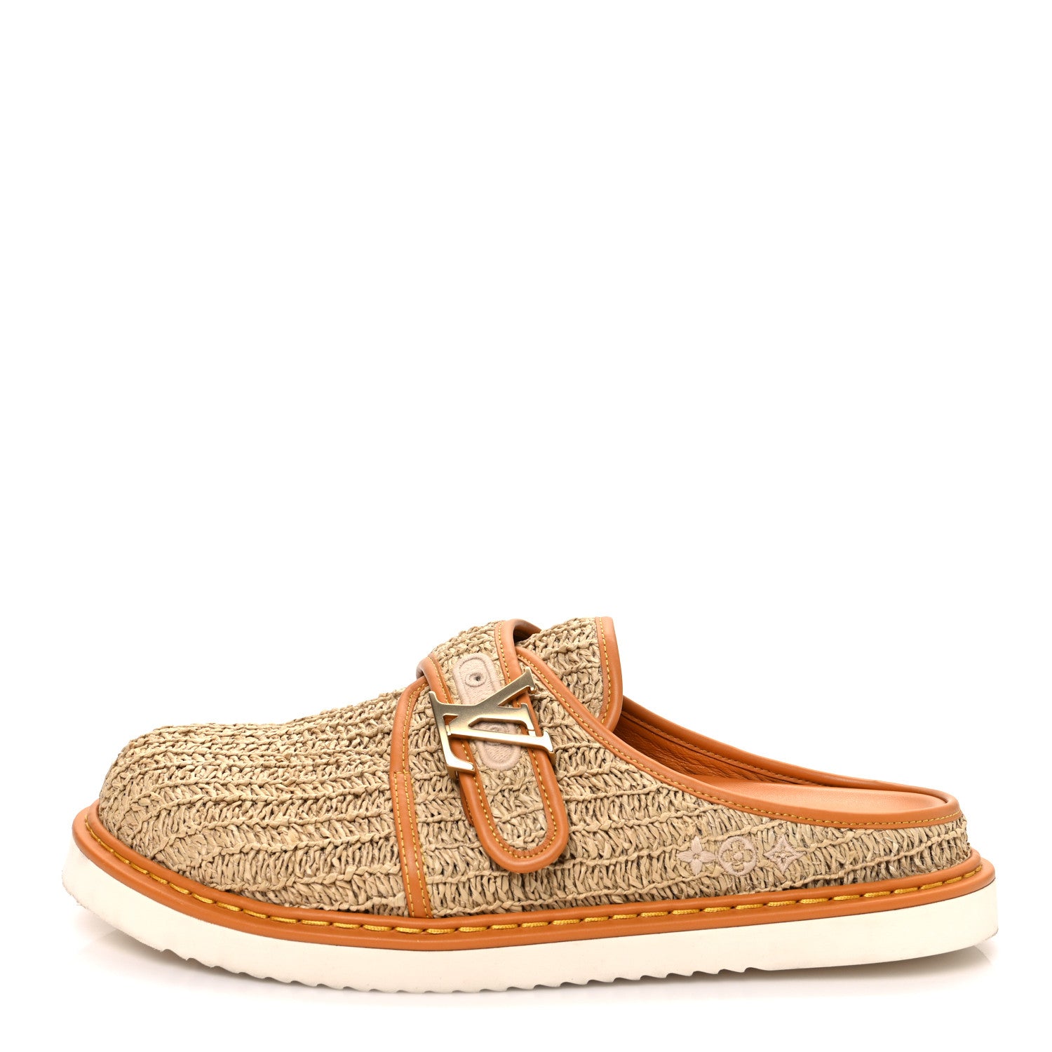Louis Vuitton Raffia LV Easy Mens Mule 9.5 Beige 1 of 10