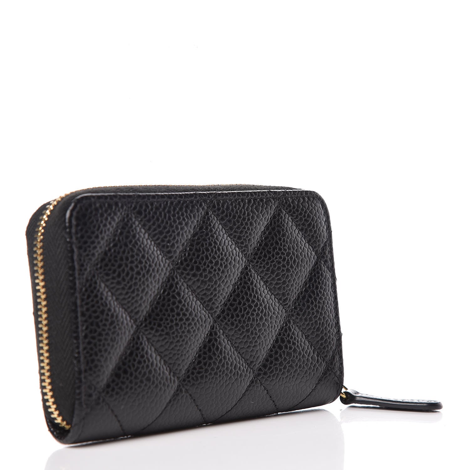 Chanel Caviar Quilted Zip Coin Purse Black 3 of 8
