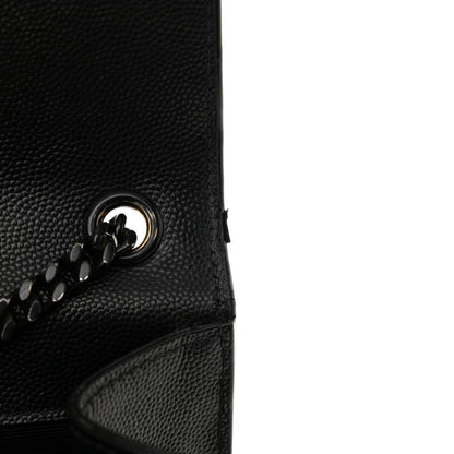 Saint Laurent Grain De Poudre Small Monogram Monochrome Kate Satchel Black 14 of 22