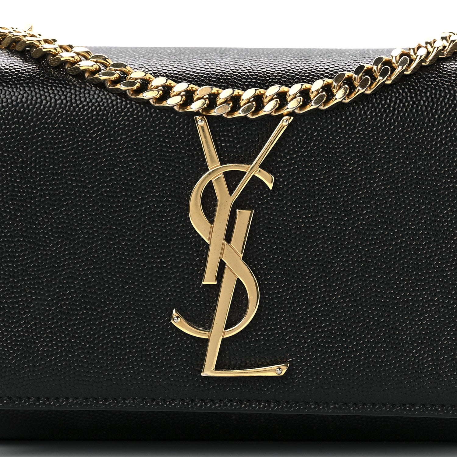 Saint Laurent Grain De Poudre Small Monogram Kate Satchel Black 9 of 14