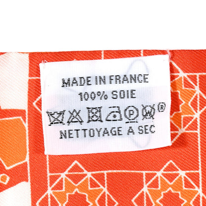 Hermes Silk La Danse Des Amazones Twilly Orange Corail White 5 of 5