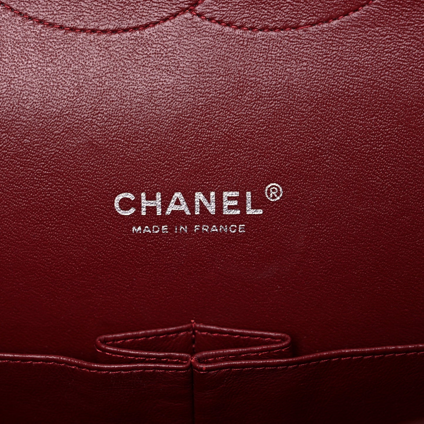 Caviar Quilted Maxi Double Flap Dark Red