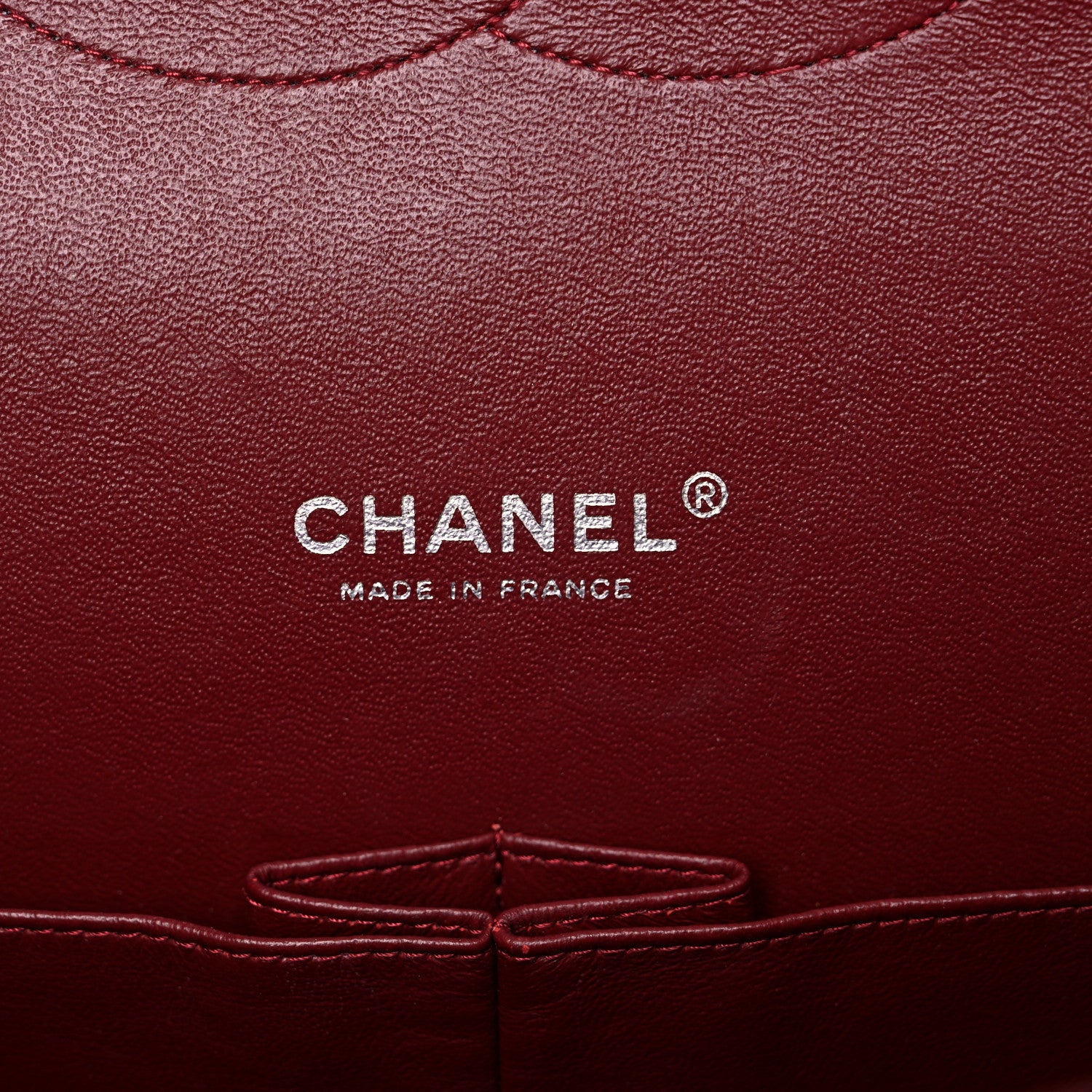 Chanel Caviar Quilted Maxi Double Flap Dark Red 6 of 16