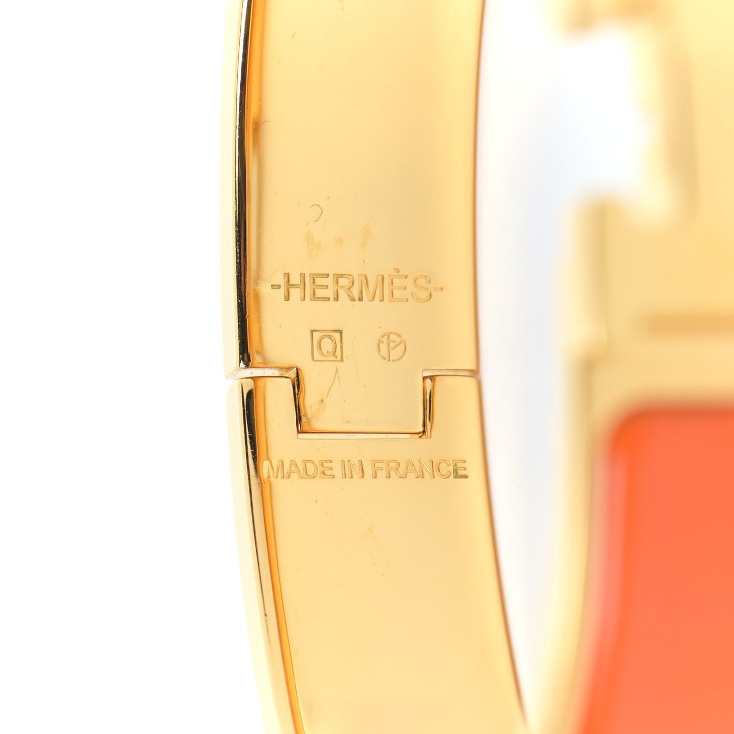 Enamel Narrow Clic Clac H Bracelet PM Orange