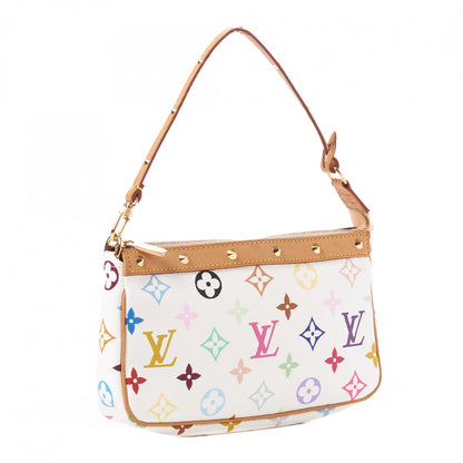 Louis Vuitton Monogram Multicolor Pochette Accessories White 2 of 7