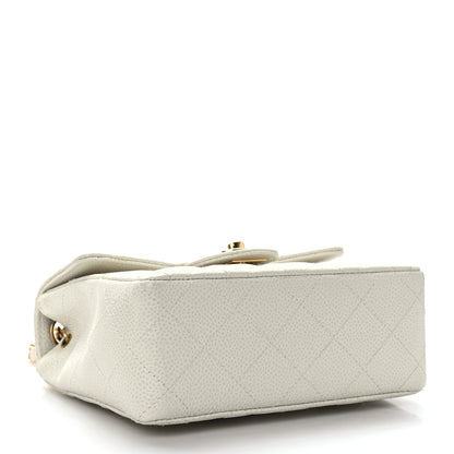 Chanel Caviar Quilted Mini Square Flap White 4 of 9