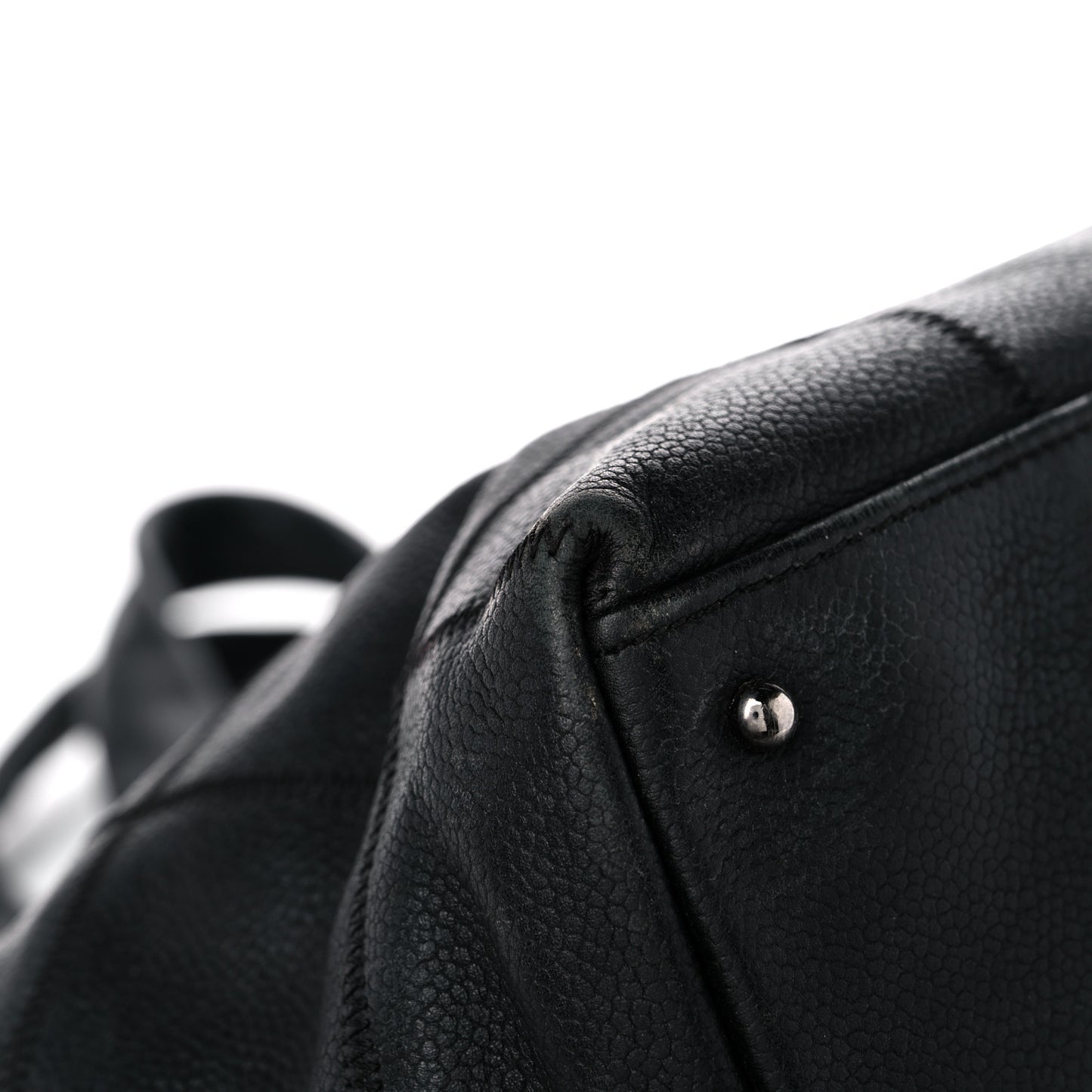 Caviar Square Stitched Tote Black